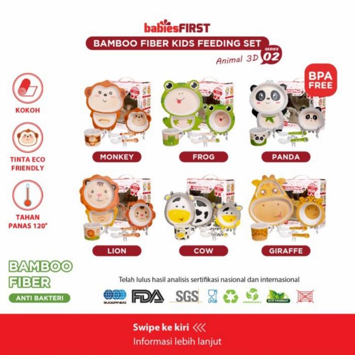 Gambar Babies First Bamboo Fiber Feeding 3D - Set alat makan anak - Giraffe dari Ibabytopia Cikarang undefined Tokopedia