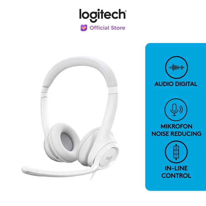 Gambar Logitech H390 Headset Stereo USB Mikrofon Noise-Cancelling - Putih dari Logitech Official Store undefined Tokopedia