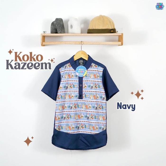 Gambar BAJU KOKO ANAK - KEMEJA ANAK - KOKO KAZEEM BY KIDS DIARY - NAVY, M dari ANDADISA GALLERY undefined Tokopedia