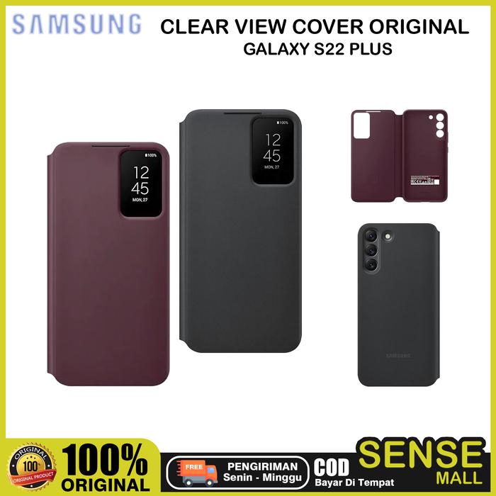 Gambar Flip Clear View,Led View Cover For Samsung S22+ S22 Ultra Original - C V S22 PLUS, Hitam dari Sense mall undefined Tokopedia