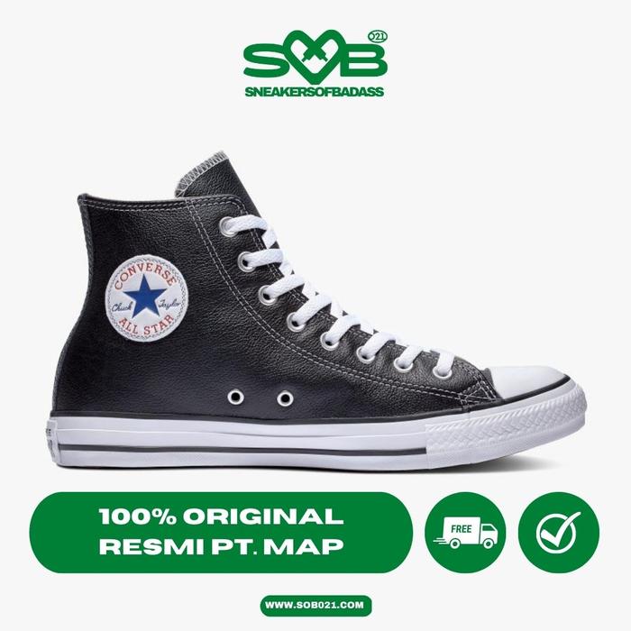 Sepatu Sneakers Converse CT AS Leather Hi Black/White 132170C 36 di  Sneakers Of Badass Tokopedia