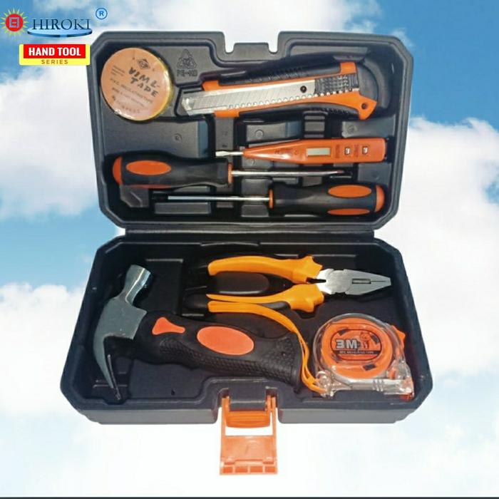 Gambar HIROKI MS-A-9PC TOOLKIT SET 9 pcs TOOL KIT pertukangan HAND TOOLS dari Hiroki tool undefined Tokopedia