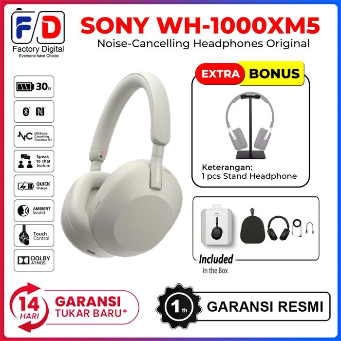 Jual Sony WH-1000XM5 WH1000XM5 Noice-Cancelling Headphone Resmi