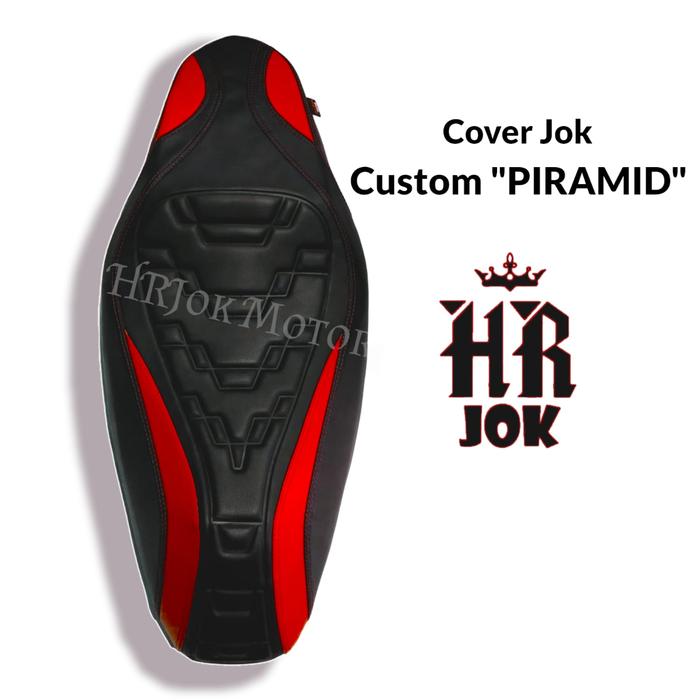 Gambar cover jok piramid pakai karet dan tali pemasangan tanpa staples - Merah, VARIO 110-150 dari HRJok undefined Tokopedia