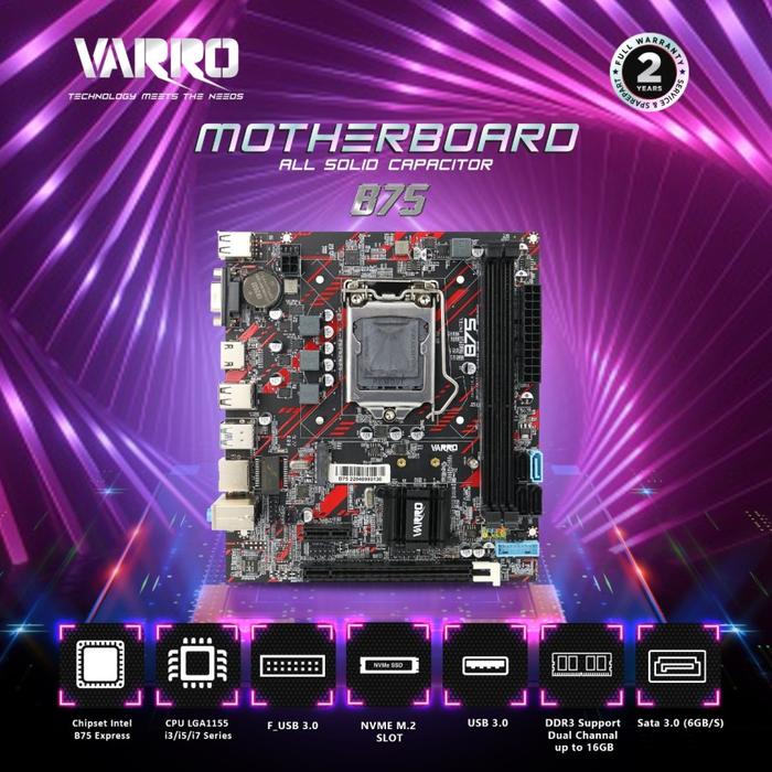 Gambar Mainboard Varro H61 socket 1155 - B75 NVME USB3.0 dari Daftar Harga Komputer undefined Tokopedia