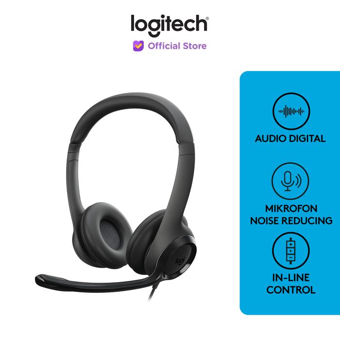 Gambar Logitech H390 Headset Stereo USB Mikrofon Noise-Cancelling - Hitam dari Logitech Official Store undefined Tokopedia