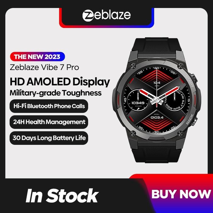 Zeblaze Vibe Pro Smart Watch AMOLED Hi-Fi Bluetooth Call SILVER  di Noni Toped Shop Tokopedia - Main Image