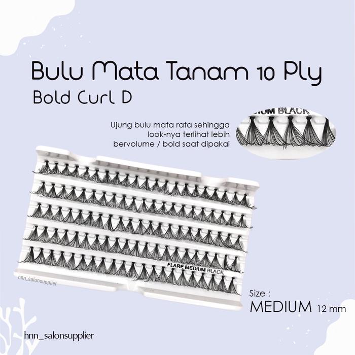 Gambar Bulu Mata Tanam Flare 10ply Eyelash Extension - M Bold Curl D dari Hnn Salon Supplier undefined Tokopedia