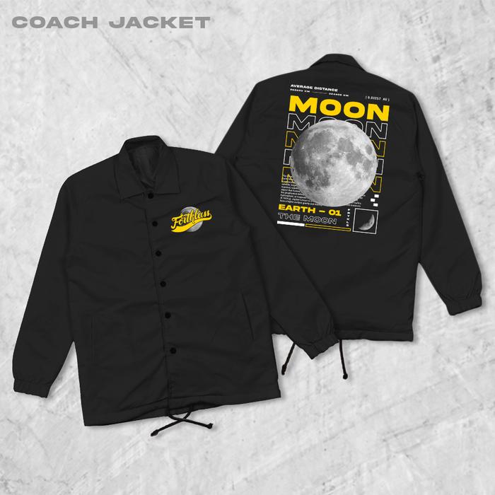 Gambar RISRUS Coach MOON Jaket Zipper Pria Outwear Unisex Parasut - COACH HITAM, L dari RisRus Official undefined Tokopedia