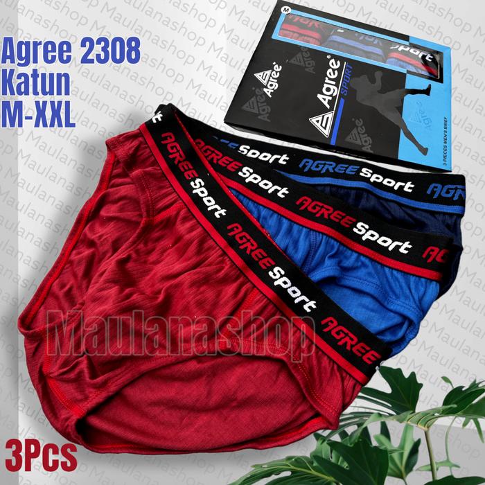 Gambar CELANA DALAM PRIA / MURAH | CD PRIA | CELANA DALAM | AGREE SPORT BIRU - 3PC-1BOX, XXL dari Maulanashope undefined Tokopedia