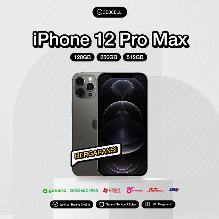 Gambar iPhone 12 Pro Max 128GB 256GB 512GB Second - Graphite, 128 gb ex iBox dari Gebcell undefined Tokopedia