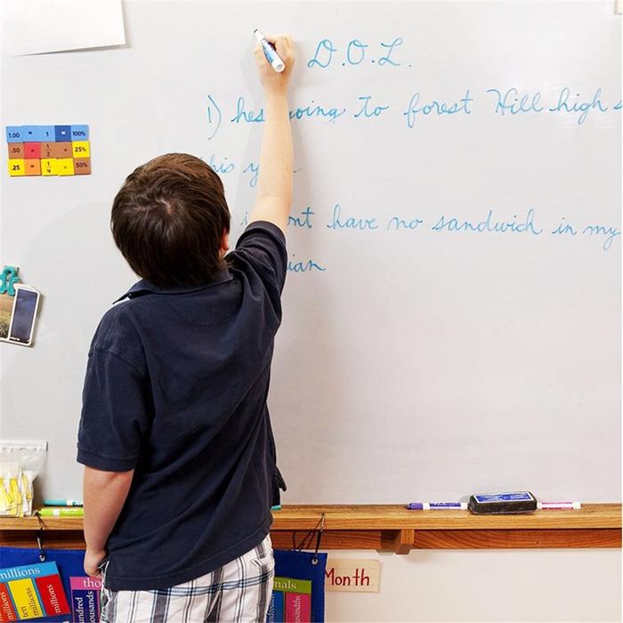 Gambar PAPAN TULIS STIKER Anak Tempel Dinding Blackboard dan Whiteboard Black Board 200 X 45 CM - White Board dari Neon Green Indonesia undefined Tokopedia