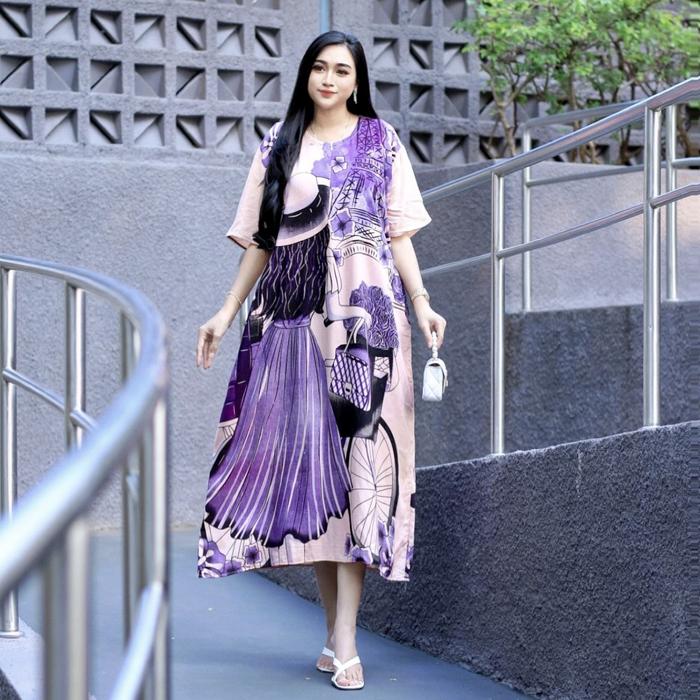 Gambar daster arab motif kipas daster wanita - Ungu, all size dari RR SHOP99 undefined Tokopedia