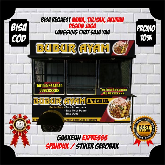 Gambar Spanduk Jualan Bubur Ayam Berkualitas Design Custom - 200 X 80  CM dari AFR PRINTING25 undefined Tokopedia