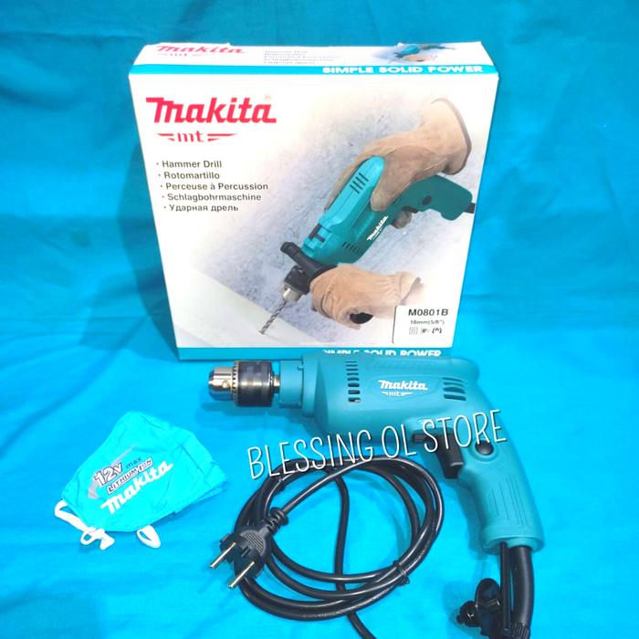 Jual Makita MT Mesin Bor Tembok Tangan M0801B Impact Drill 16 MM M