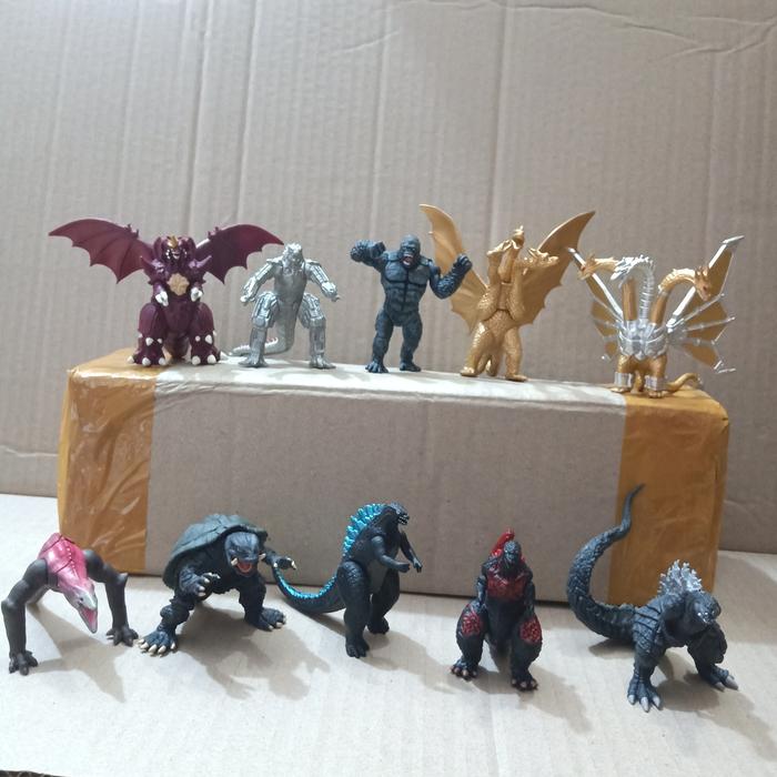 Gambar Godzilla King Of The Monster Vs Kong/King kong Action Figure Set 8 - 1 set isi 10 Pc dari RAJABALOK undefined Tokopedia