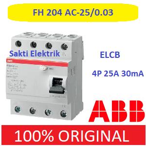 Gambar ELCB ABB 4 Pole FH200 sensitivitas 30mA, 300mA - FH204 25A 30mA dari Sakti Elektrik undefined Tokopedia