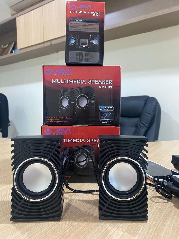 Gambar SPEAKER KOMPUTER AKTIF LAPTOP JAVI SP-003 - SP-001, Hitam dari Freshcom_NEW undefined Tokopedia