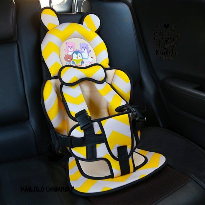 Gambar Sabuk Pengaman Mobil Anak - Baby Car Seat Karakter - Kuning Zigzag dari Kailolo Chimney undefined Tokopedia