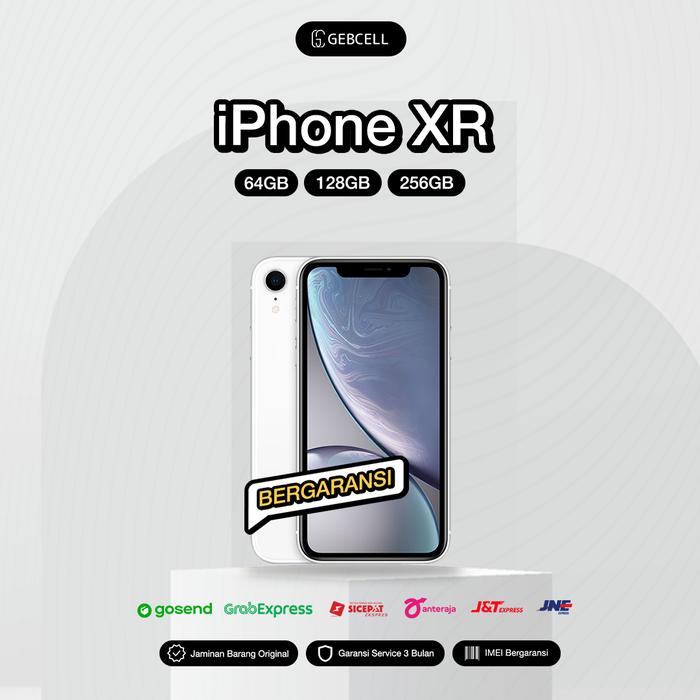 Gambar iPhone Xr 64GB 128GB 256GB Black Red Yellow Blue Coral White Inter - Putih, 64 gb ex iBox dari Gebcell undefined Tokopedia