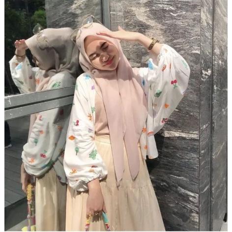 Gambar KIYOWO OUTER / OUTER KOREAN / OUTER WANITA / OUTER OVERSIZE - Putih dari Dreyshopp undefined Tokopedia