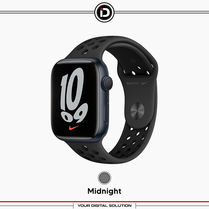 Gambar Apple Watch Nike Series 7 2021 41MM 45MM Gray Silver - MIDNIGHT, 41MM INTER dari iDigital ID undefined Tokopedia