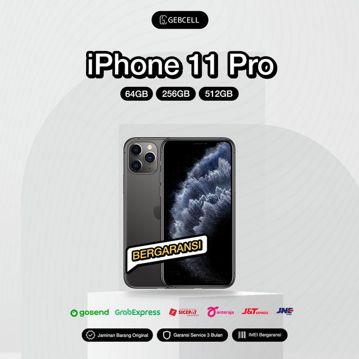 Gambar iPhone 11 Pro 64GB 256GB Space Gray Silver Gold Midnight Green Inter - Space Gray, 64 gb dari Gebcell undefined Tokopedia