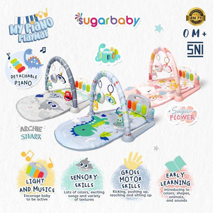 Gambar Baby playgym Piano Playmat Mainan Bayi Matras SY 9611 - PLAY SUGAR ABU dari Bayi Online Shop undefined Tokopedia