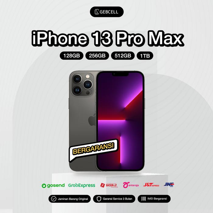 Gambar iPhone 13 Pro Max 128GB 256GB 512GB 1TB Second - Graphite, 128 gb dari Gebcell undefined Tokopedia