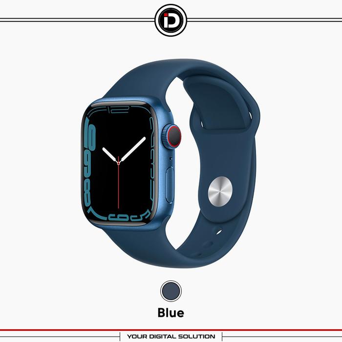 Gambar Apple Watch Series 7 2021 41MM 45MM Starlight Midnight Blue Green Red - BLUE, 41MM IBOX dari iDigital ID undefined Tokopedia
