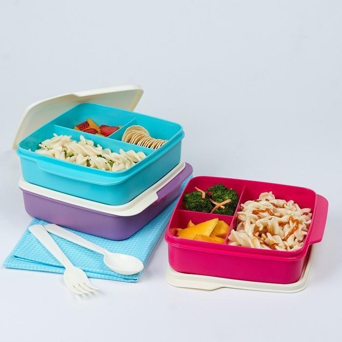 Gambar Lunch Box / Kotak Makan / Kotak Bekal Sekat 3 Merk CPM - SHUGA dari SS Aneka Perabot undefined Tokopedia