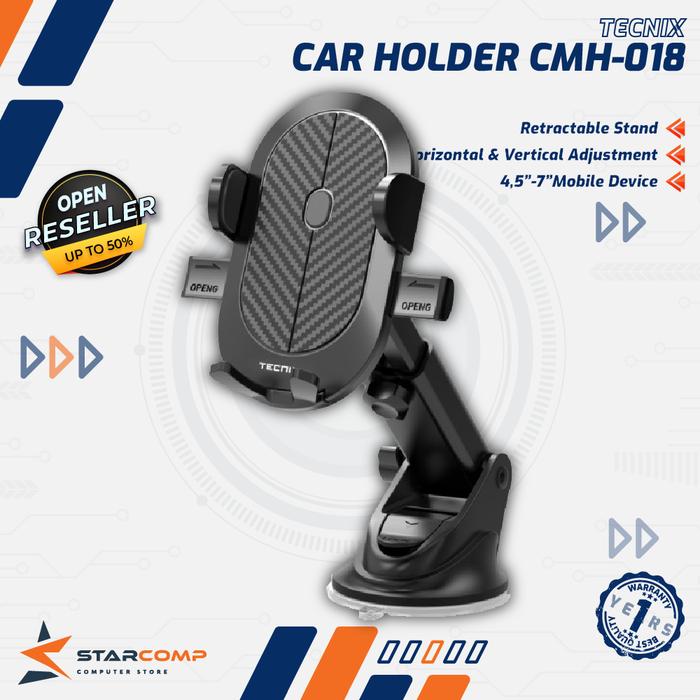 Gambar Tecnix CMH-018 Car Holder Universal 360° Mobile Phone Stand CMH018 dari Starcomp Origin undefined Tokopedia