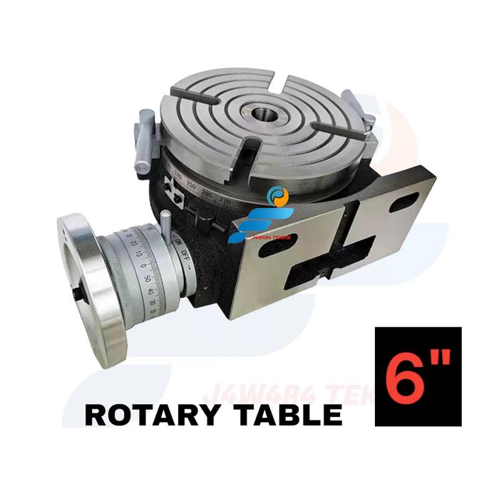 Gambar rotary table meja putar miling vertikal horizontal 4 5 6 8 inci - 6inci dari jawara tehnik undefined Tokopedia