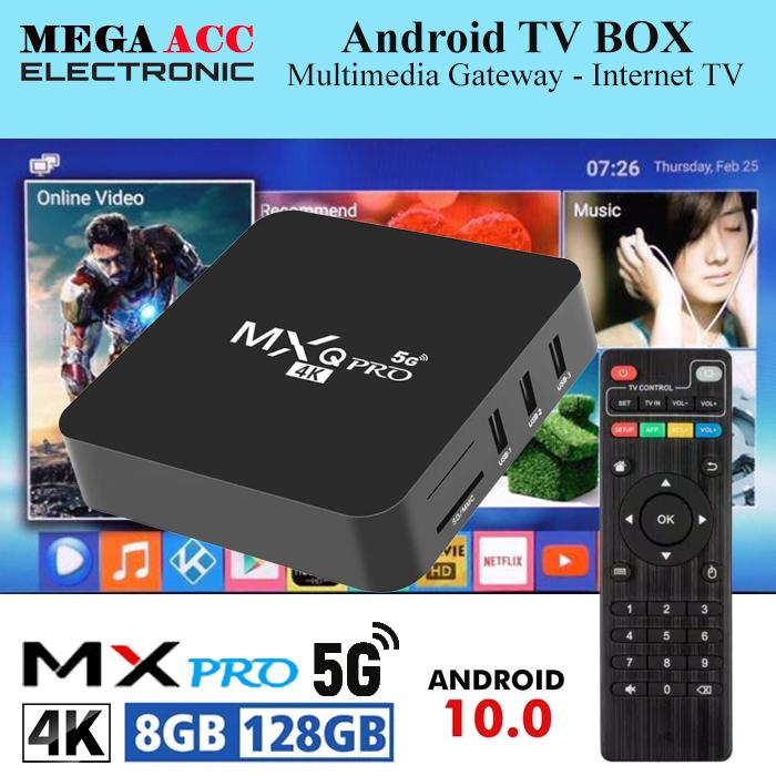Gambar Android Tv Box MXQ Pro 4K 5G Smart TV 8Gb+128Gb - Android 10.0 dari Mega Acc Utama undefined Tokopedia
