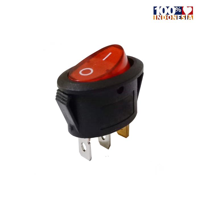 Promo VETTO Saklar Power On Off Oval 3 Pin - Switch Kaki 3 Arus AC ...