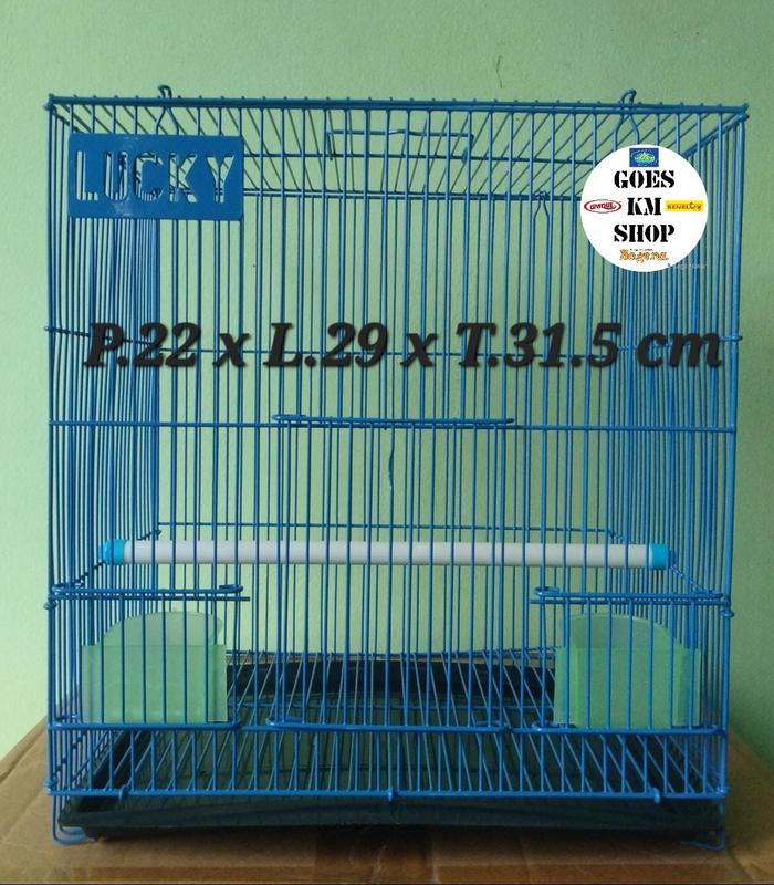 Gambar KANDANG MIN BESI LIPAT LUCKY 128 P.22cmxL.29cmxt31,5cm - Biru Tua dari GOES KM SHOP undefined Tokopedia