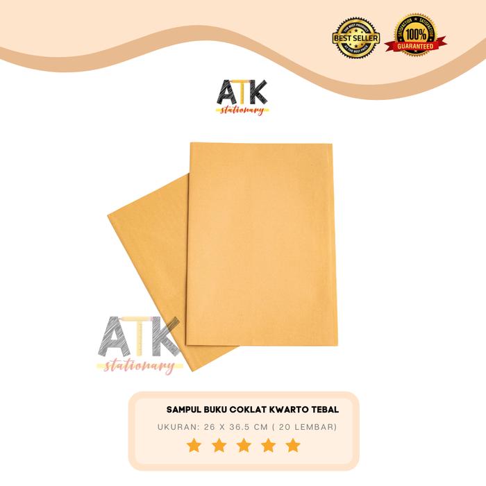 Gambar Sampul Buku Tulis Coklat Polos Tebal Ukuran Kwarto Isi 20 Lembar atk dari atkstationary undefined Tokopedia