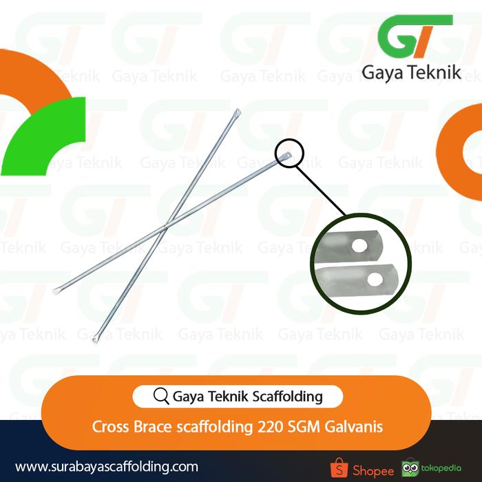 Gambar Cross Brace scaffolding 220 SGM Galvanis dari Gaya Teknik Scaffolding undefined Tokopedia