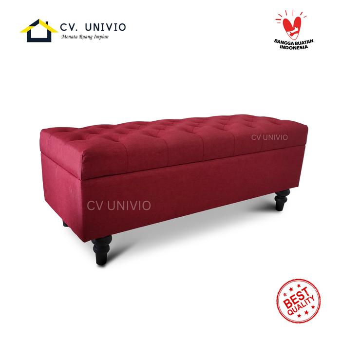 Gambar Sofa Stool Bench Storage Kursi Penyimpanan Kaki Classic Tarik Benang - Fire, Custom Ukuran dari CV Univio undefined Tokopedia