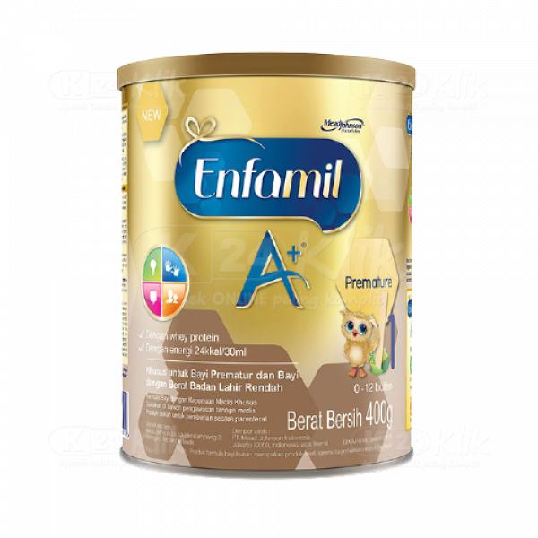 Gambar ENFAMIL A+ PREMATURE 0-12BLN 400G KALENG (per Pcs) dari K24Klik undefined Tokopedia