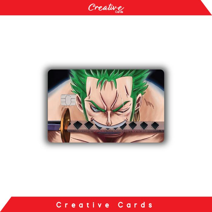 Gambar Sticker Kartu Atm Skin Card Anime One Piece Luffy Special Hologram - Zoro 1, Chip dari creativecards.indonesia undefined Tokopedia