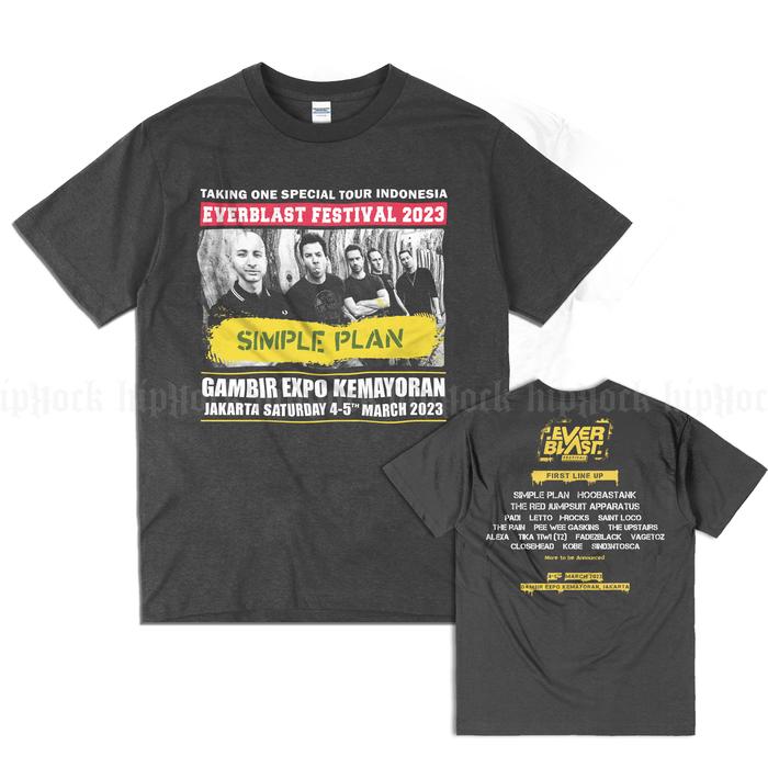 Gambar KAOS BAND SIMPLE PLAN JAKARTA NEW STATES APPAREL / BUILT UP IMPORT - S dari Hiprock Kingdom Store undefined Tokopedia