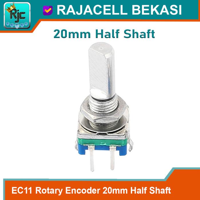 Gambar Rotary Encoder Code Switch EC11 Digital Potensiometer + Center Switch - 15mm Half dari Rajacell Bekasi undefined Tokopedia