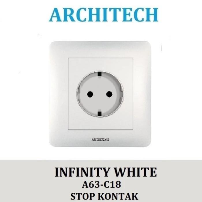 Gambar saklar sakelar stopkontak architect INFINITY WHITE INBOW - STOP KONTAK dari eco led lighting undefined Tokopedia