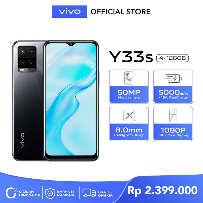 Gambar vivo Y33s [4/128] RAM 4GB ROM 128GB - Mirror Black dari vivo Indonesia undefined Tokopedia