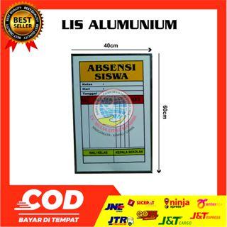 Gambar Papan Absensi Siswa Ukuran 40x60cm | Papan Absen Kelas - Lis Alumunium, Sablon dari cvmuliacitramandiri undefined Tokopedia