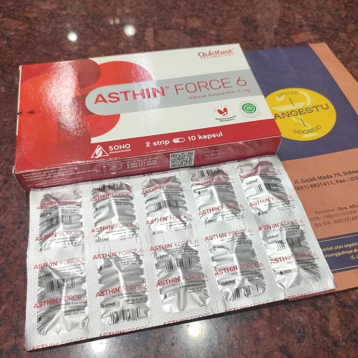 Gambar Asthin Force 6 mg 1 Strip 10 Kapsul / Astin Asthen Asthim Astim Forte dari Apotek Pangestu OTC undefined Tokopedia
