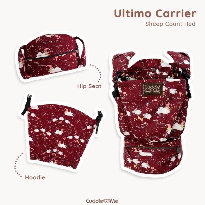 Gambar gendongan bayi ultimo cuddle me M shape gendongan depan ssc ergonomis - sheepcount red dari Kynkin Kab. Bogor Tokopedia