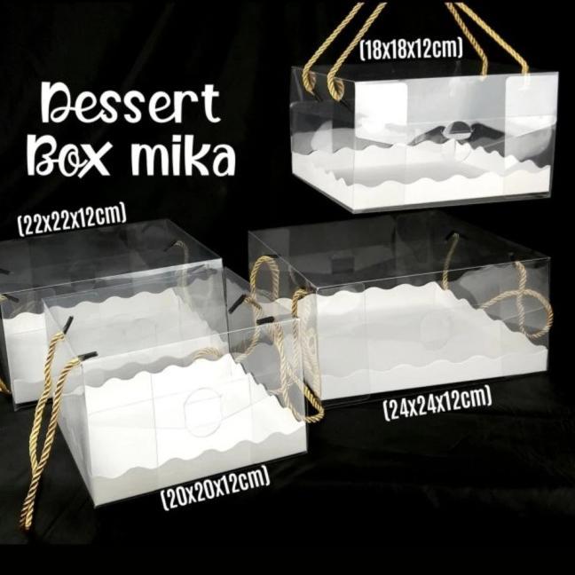 Gambar box mika kue transparan kotak 18 20 22 24 - 18 cm dari toko innesh undefined Tokopedia