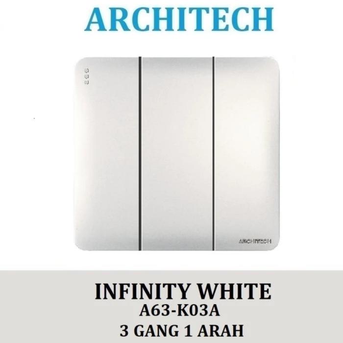Gambar architect INFINITY WHITE saklar sakelar stopkontak stop kontak PUTIH - SAKLAR 3 GANG dari PROLED ELECTRIC undefined Tokopedia